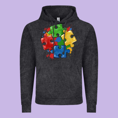 Autism Puzzles Vintage Hoodie Designed By Maliassmallbusiness
