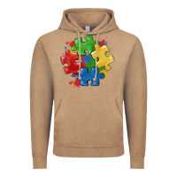 Vintage Coffee autism puzzles Vintage Hoodie - MaliasSmallBusiness