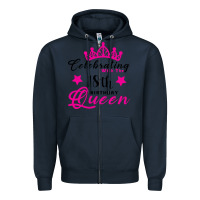 Navy Celebrating With the 18th Birthday Queen Zipper Hoodie - Bettercallsaul