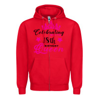 Red Celebrating With the 18th Birthday Queen Zipper Hoodie - Bettercallsaul