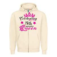Sandshell Celebrating With the 18th Birthday Queen Zipper Hoodie - Bettercallsaul