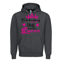 Smoke Celebrating With the 18th Birthday Queen Zipper Hoodie - Bettercallsaul