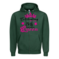 Sports Green Celebrating With the 18th Birthday Queen Zipper Hoodie - Bettercallsaul