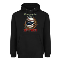 Black Diamonds are a girl's best friend Baseball Heavyweight Hoodie - HowdyJamesFarm