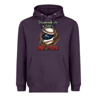 Plum Diamonds are a girl's best friend Baseball Heavyweight Hoodie - HowdyJamesFarm