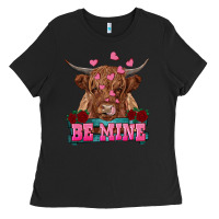 Black be mine highland cow Ladies Tee - RanaPortraitStore