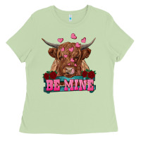 Matcha be mine highland cow Ladies Tee - RanaPortraitStore