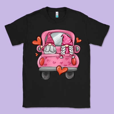 Valentines Day Gnome Truck Classic Tee Designed By Maliassmallbusiness