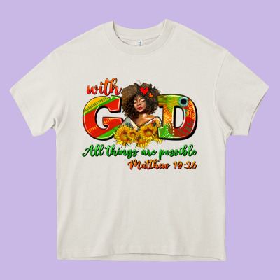 With God All Things Are Possible Juneteenth Heavy Core Tee Designed By Adodesignshop