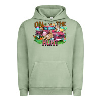 Pigment Oil Green on the hunt truck Urban Hoodie - FaDigitalArtStudio