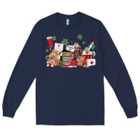 Navy nurse coffee cups Long Sleeve Tee - MaliasSmallBusiness