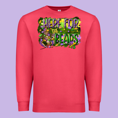 Here For The Beads Premium Sweatshirt Designed By Cowgirlartshop