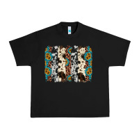 Black cowhide leopard gemstone brushstroke Urban Heavy Tee - AdoDesignShop
