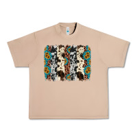 Burro cowhide leopard gemstone brushstroke Urban Heavy Tee - AdoDesignShop