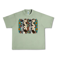 Oil Green cowhide leopard gemstone brushstroke Urban Heavy Tee - AdoDesignShop
