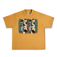 Peanut Butter cowhide leopard gemstone brushstroke Urban Heavy Tee - AdoDesignShop