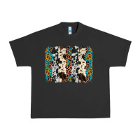 Pigment Black cowhide leopard gemstone brushstroke Urban Heavy Tee - AdoDesignShop