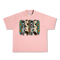 Salmon cowhide leopard gemstone brushstroke Urban Heavy Tee - AdoDesignShop