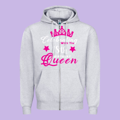 Celebrating With The 18th Birthday Queen Zipper Hoodie Designed By Bettercallsaul
