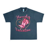 Midnight Navy howdy valentine Urban Heavy Tee - MaliasSmallBusiness
