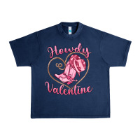 Navy howdy valentine Urban Heavy Tee - MaliasSmallBusiness