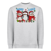Heather Grey baby ıt's cold outside Heavyweight Sweatshirt - MaliasSmallBusiness