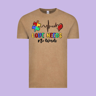 Love Needs No Words Vintage Tee Designed By Maliassmallbusiness