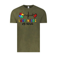 Vintage Olive love needs no words Vintage Tee - MaliasSmallBusiness