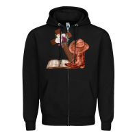 Black Boots with Bible and cross Zipper Hoodie - Bettercallsaul