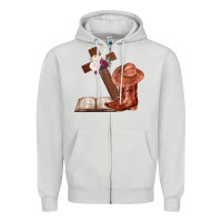 Dove Grey Boots with Bible and cross Zipper Hoodie - Bettercallsaul