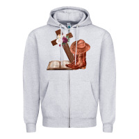 Heather Grey Boots with Bible and cross Zipper Hoodie - Bettercallsaul