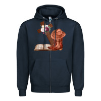 Navy Boots with Bible and cross Zipper Hoodie - Bettercallsaul