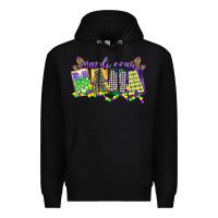 Black mardi gras mama Premium Hoodie - CowGirlArtShop