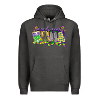 Charcoal Heather mardi gras mama Premium Hoodie - CowGirlArtShop