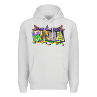 Dove Grey mardi gras mama Premium Hoodie - CowGirlArtShop