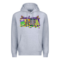 Heather Grey mardi gras mama Premium Hoodie - CowGirlArtShop