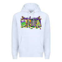 White mardi gras mama Premium Hoodie - CowGirlArtShop