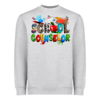 Heather Grey school counselor Heavyweight Sweatshirt - NancyCooperArtShop