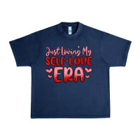 Navy just loving my self love era Urban Heavy Tee - MaliasSmallBusiness