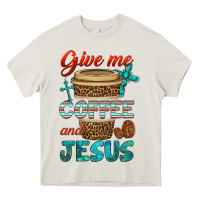 Cream give me coffee and jesus Heavy Core Tee - BundleAndBundleShop