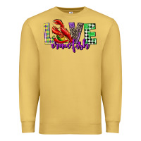 Antique Gold love crawfish mardi gras Premium Sweatshirt - CowGirlArtShop