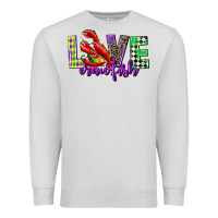 Dove Grey love crawfish mardi gras Premium Sweatshirt - CowGirlArtShop