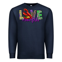 Navy love crawfish mardi gras Premium Sweatshirt - CowGirlArtShop