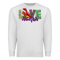Oatmeal Heather love crawfish mardi gras Premium Sweatshirt - CowGirlArtShop