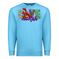 Ocean Blue love crawfish mardi gras Premium Sweatshirt - CowGirlArtShop
