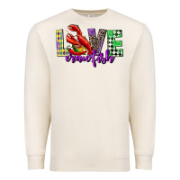 Love Crawfish Mardi Gras Premium Sweatshirt | Teevron