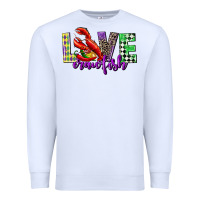 White love crawfish mardi gras Premium Sweatshirt - CowGirlArtShop