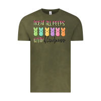 Vintage Olive treat all peeps with kindness Vintage Tee - MaliasSmallBusiness