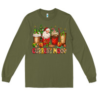 Army Green Christmas Santa coffee cups current mood Long Sleeve Tee - MaliasSmallBusiness