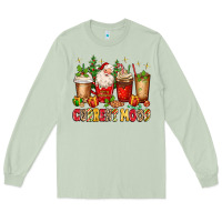 Matcha Christmas Santa coffee cups current mood Long Sleeve Tee - MaliasSmallBusiness